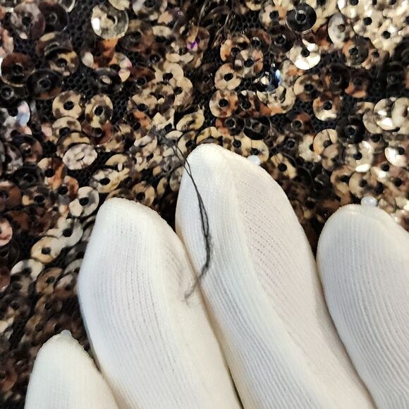 Aidan Mattox Black With Good Sequin Illusion Dress - Picture 16 of 17